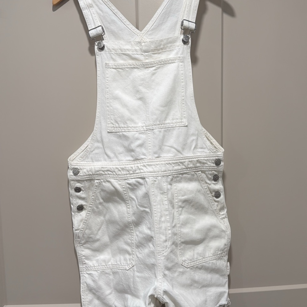Madewell White Denim Romper